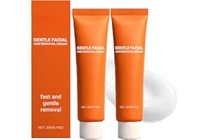 PUREADEE 2PCS Gentle Hair Removal Cream for Face – Reduces Hormonal Hair Growth at the Root, Smooth & Clear Skin, Gentle Formula for Sensitive Skin – Say Goodbye to Stubborn Facial Hair