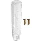 VekAuto Gear Shift Knob Stick, 20cm Faux Crystal Transparent Bubble Gear Shifter Universal for Manual Transmission Vehicle Durable Acrylic Clear with Adapter