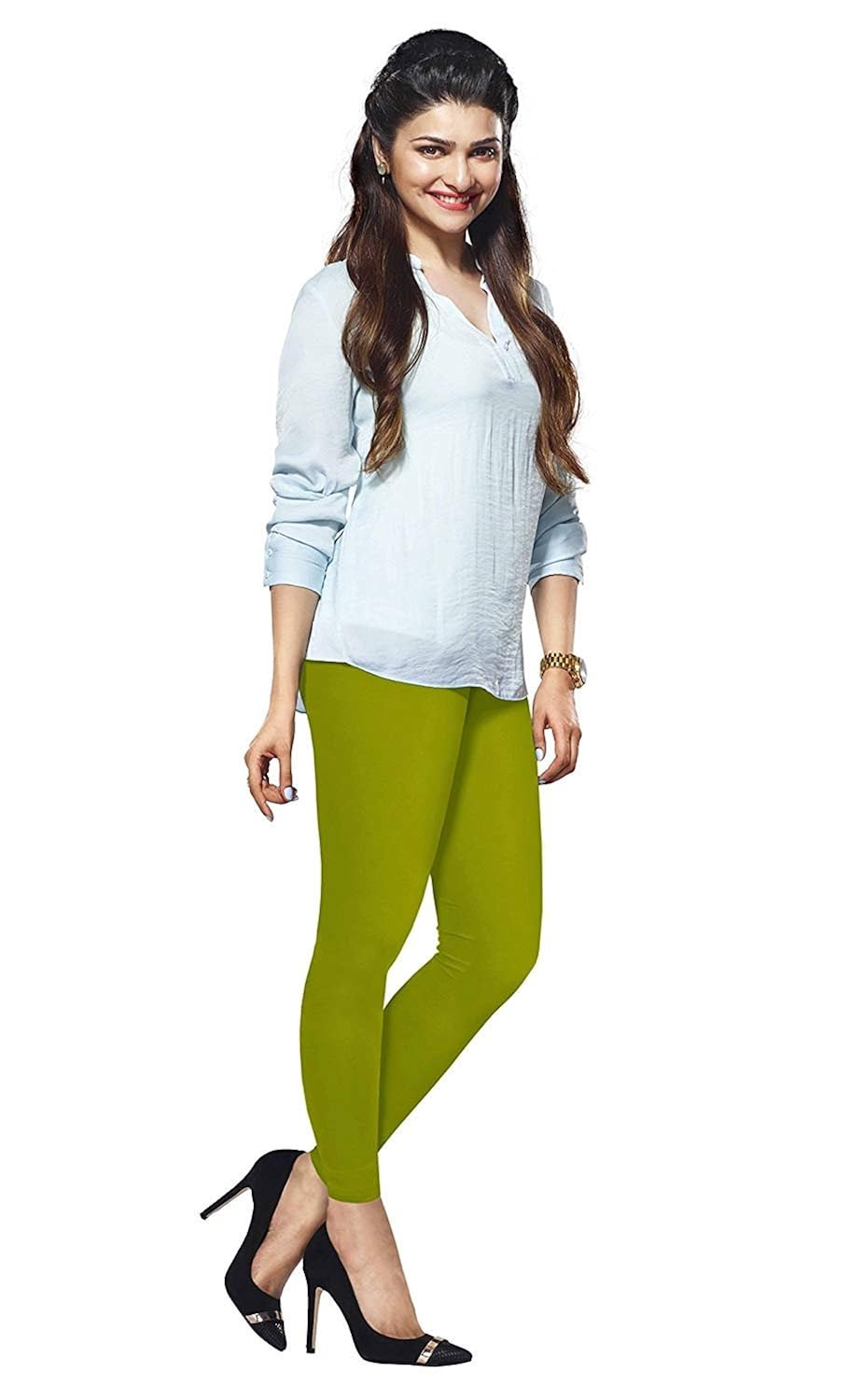 lux lyra ankle length leggings, multiple colours (1, yellow green)