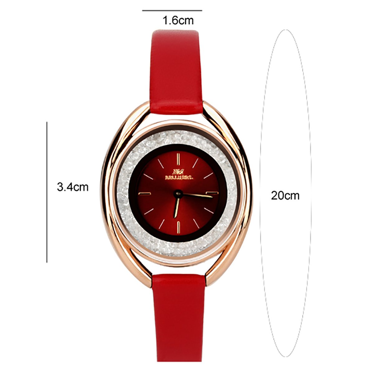Longqi 30M Waterproof Women Quartz Watch with Leather Strap Swiss Wristwatches