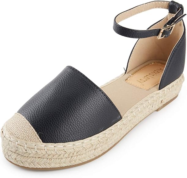 platform espadrille sandals black