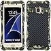 G-WACK Premium Carbon Fiber Aluminum Protective Metal Case Cover Extreme Shockproof Military Bumper Shell Case For Samsung Galaxy S7 Edge (Camouflage Series)