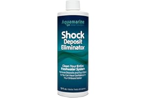 Aquamarine Water Solutions – Shock RV & Boat Water Tank Deep Cleaner and Deodorizer – Treats, Maintains Boat, RV & Household Fresh Water Systems – Ideal for Use Following Seasonal Storage – 12 Fl Oz