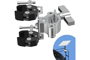 WUUTYTY Starlink RV Ladder/Tubing Mount (Made of 316 Stainless Steel and Aluminum), Starlink Bar Mount, Starlink Pole Mount, Starlink Van Roof Rail Mount, Starlink Mounting Kit, Starlink Mount for Camper