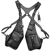 Colaxi Adjustable PU Leather Shoulder Holster Bag, Men Anti-Theft Underarm Strap Wallet Pocket, Phone Shoulder Holster Bag