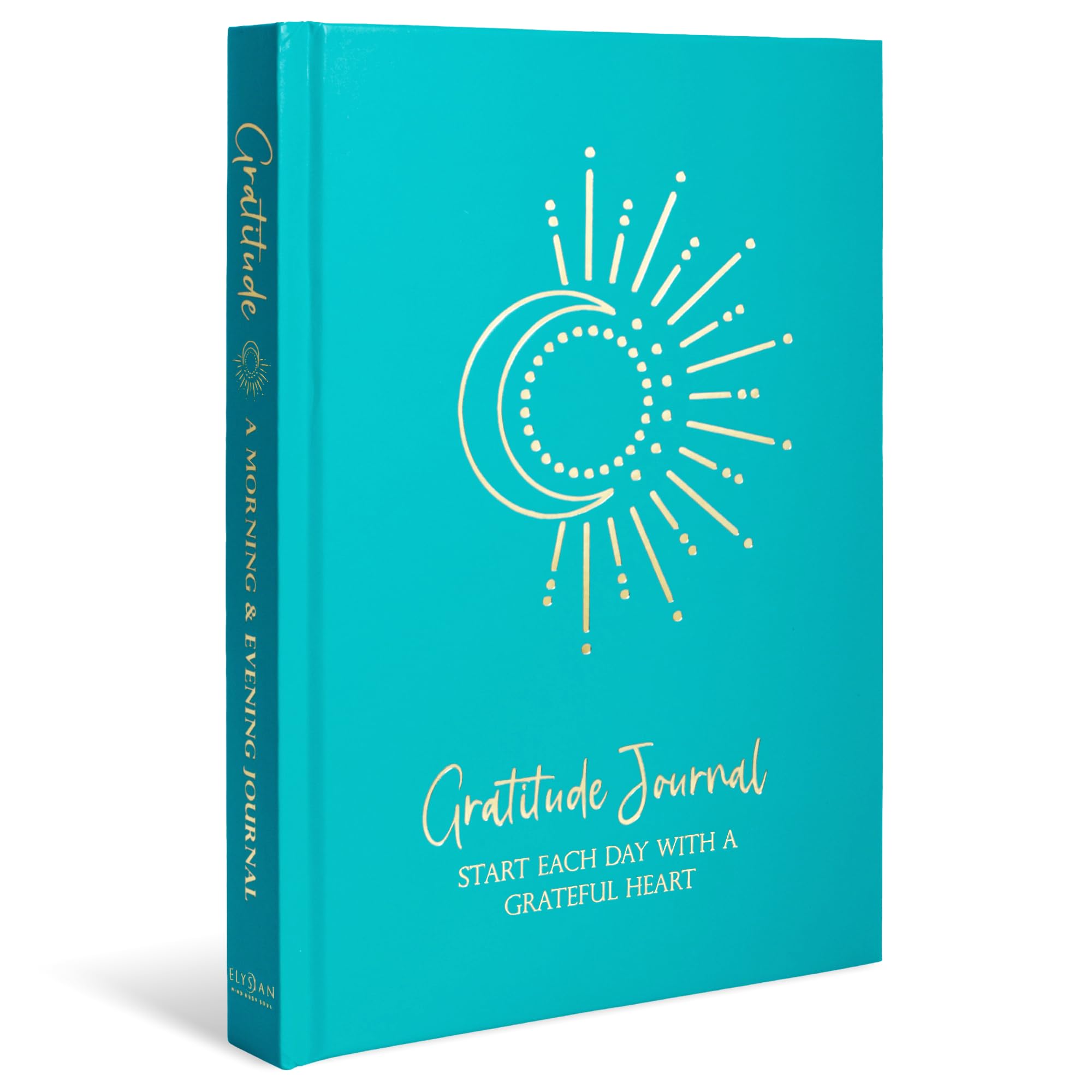 Elysian Wellbeing Gratitude Journal - Increase Positivity & Happiness with Varied Daily Prompts | Mindfulness Morning & Evening Reflection Undated Diary | Manifest a Joyful Life