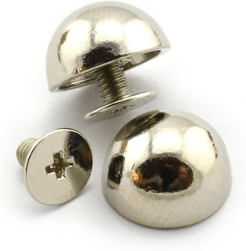 Lq industrial 8pcs 1 2 inch silver purse handbag feet mushroom type 