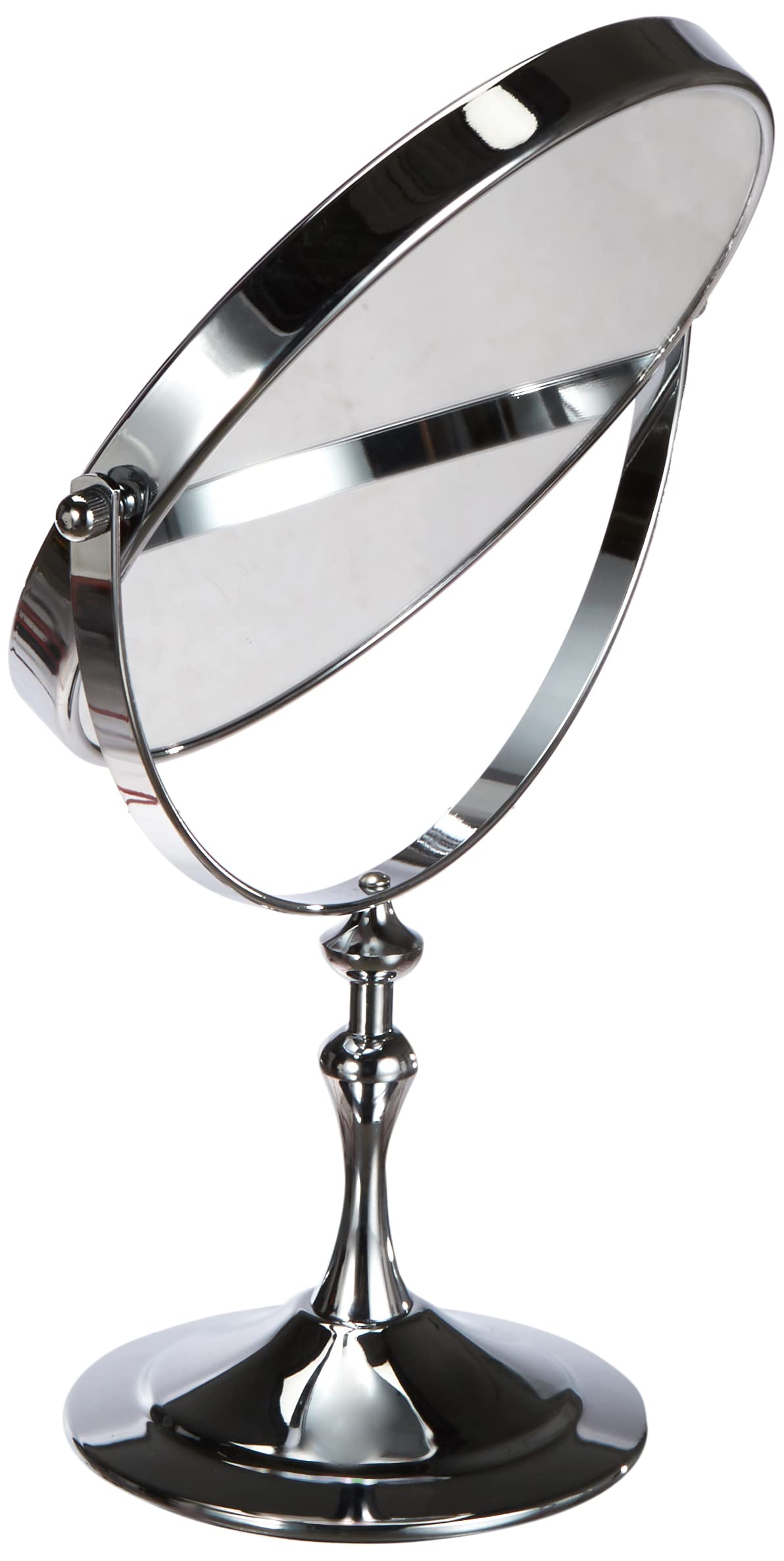 HIMRY Designed Cosmetic Mirror/Cosmetic Mirror, 8 inch 360 ° Rotating, 2 Mirror Normal and 10 x Magnification 20 cm Diameter, Countertop Schmink mirror shaving mirror with Chrome, KXD3105 10x