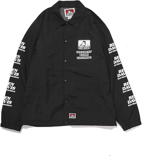 Amazon Spinns Bendavis ベンデイビス ナイロンコーチジャケット メンズ 春アウター スリーブデザイン 袖デザイン バックプリント ブランド ゴリラ 迷彩 カモフラ ダンス 衣装 スケート スケーター ブラック M L スピンズ Spinns ブラック M コート ジャケット 通販