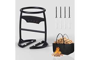 YFFLO Wood Splitter Log Splitter 12.59'' Kindling Splitter for Wood with Firewood Bag,10 Lbs Wood Splitting Wedge Manual Log Splitter Wedge