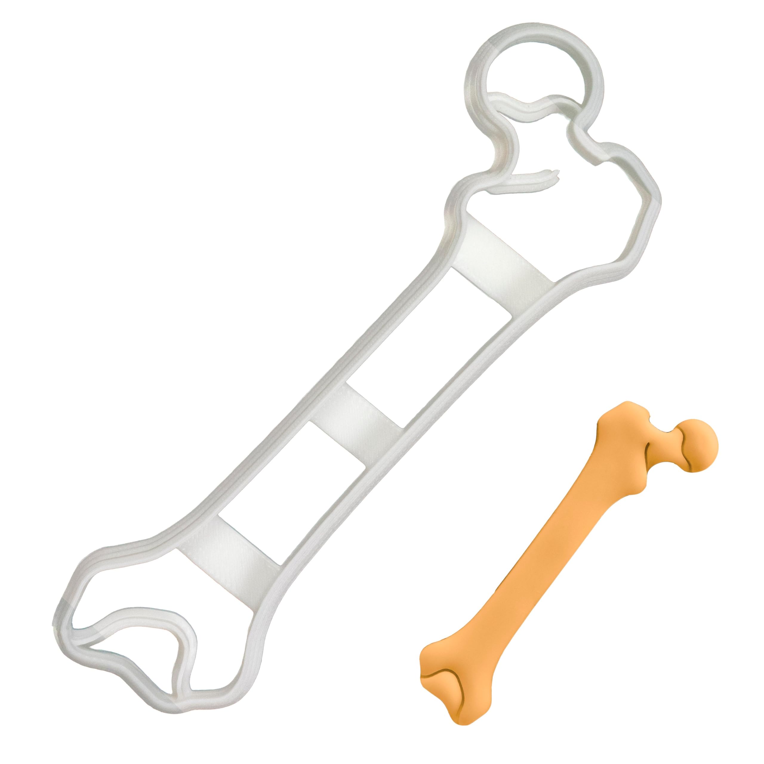 BAKERLOGY Femur Bone Cookie Cutter - Detailed Biscuit Cutter Design for Baking and Crafts, Ideal on Fondant, Dough, Clay