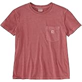 Carhartt Women's 106272 Relaxed Fit Midweight Short Sleeve Garment Dye Pocket T - 2X-Large Plus - Apple Butter