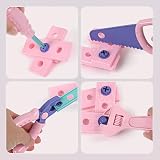 Vanplay 52Pcs Kids Tool Set Pink Pretend Play Drill Belt Box Toys for Boys Girls view 4