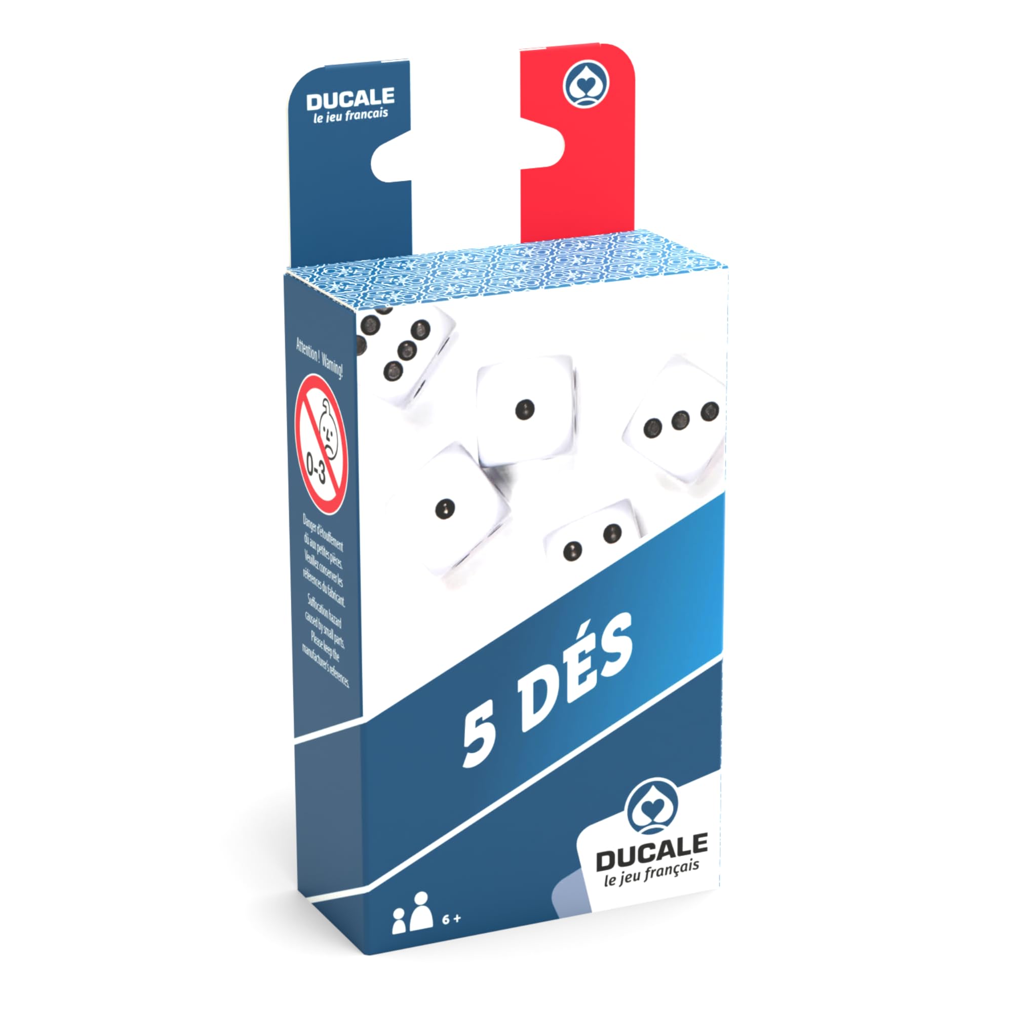 Yams 130010722 Ducal the French Game 5 Dice 18 mm Travel Game