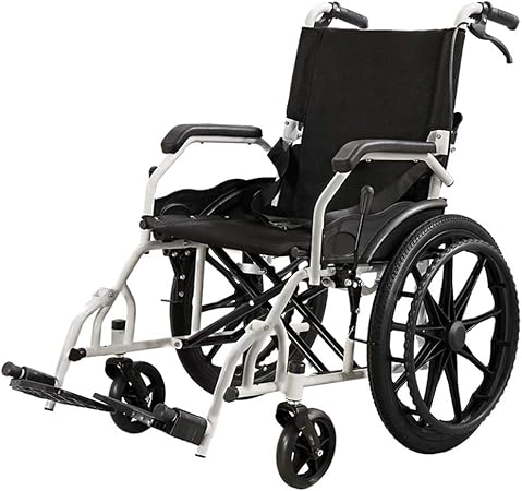 Amazon マニュアル二重ブレーキと調整脚で 軽量折りたたみ車椅子 インチの炭素鋼製の折りたたみ車椅子を自走式 Rr Yrl 自走用 車いす
