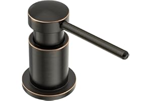 Lava Odoro Bronze Soap Dispenser for Kitchen Sink, Modern Brass Built in Countertop Pump Dispenser with 18 Oz Refillable Bottle, Kitchen Soap and Lotion Dispenser Spot-Free, Oil Rubbed Bronze, KSD-21
