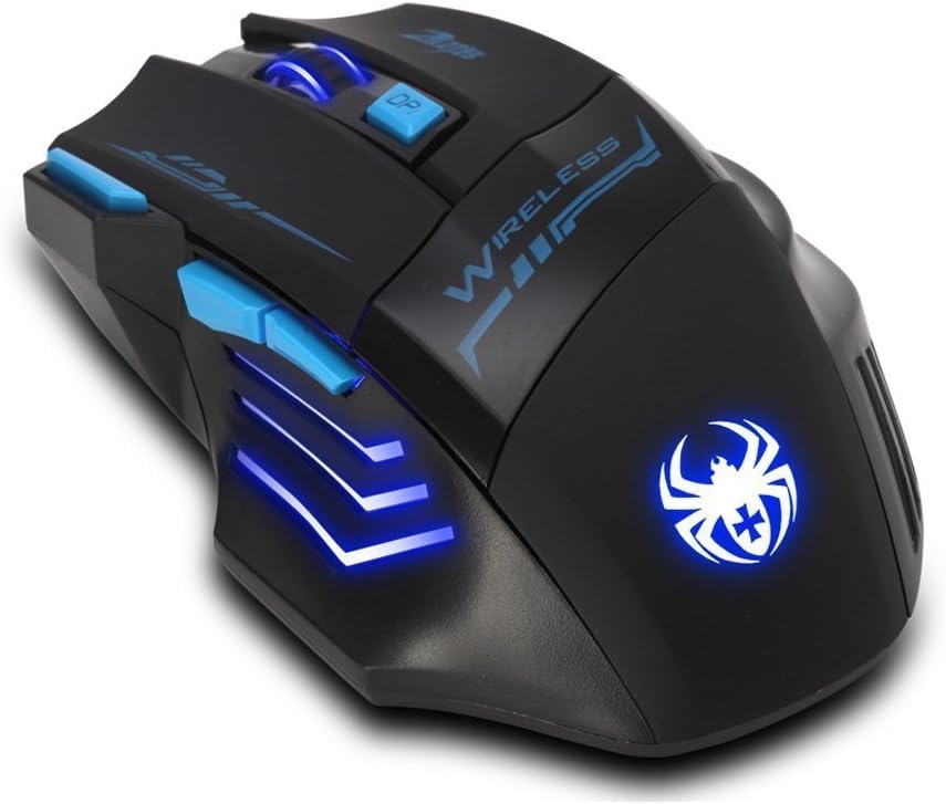Zelotes 2.4GHz Professional Wireless Mouse,7 Buttons 2400DPI Blue LED Optical Cordless Gaming mouse mice for Notebook PC, Mac - Image 5