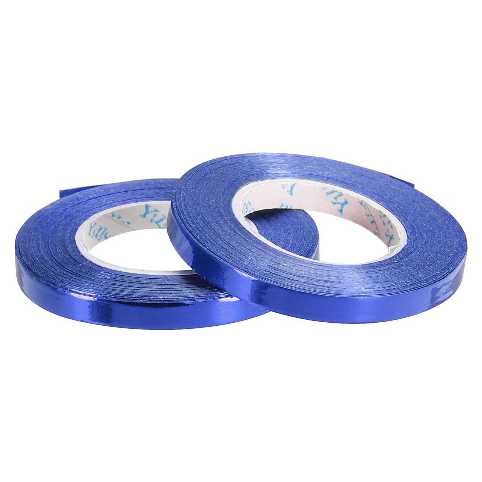 PATIKIL 2pcs Curling Ribbon Crimped Balloon String Shiny Metallic 5mm 10m Iridescent for Party Decoration Gift Wrapping Crafts Dark Blue