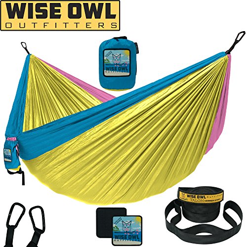 Wise Owl Outfitters Hammock Camping Double & Single with Tree Straps - USA Based Hammocks Brand Gear, Indoor Outdoor Backpacking Survival & Travel, Portable DOEnd