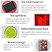 Aolyty Solar Strobe Warning Light 360 Degree Super Bright Waterproof IP54 for Construction Traffic Dock Marine Light Control Flashing (Red)