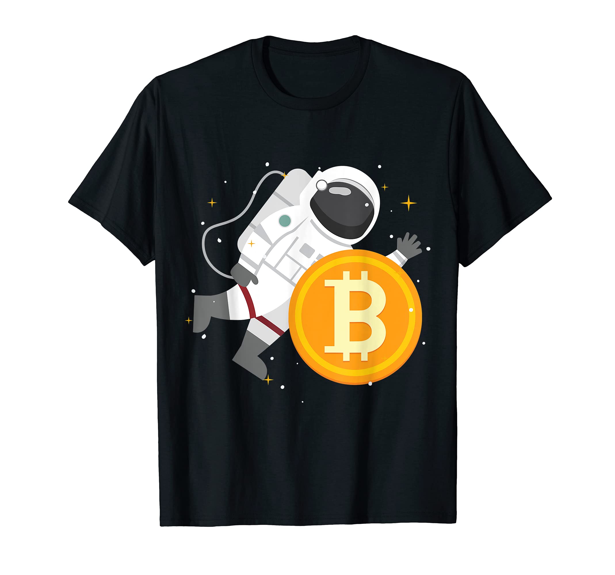 Bitcoin Astronaut to the Moon Crypto BTC Retro Vintage T-Shirt