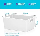 Niftii 5-Pack Plastic Storage Baskets with Handles 3.9L 17x25x11cm Set view 4