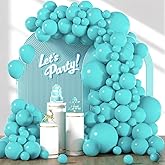 120pcs Teal Balloons, 18 12 10 5 inch Turquoise Balloons Different Sizes Teal Balloon Arch Kit for Wedding Baby Shower Graduation Birthday Party Decorations