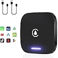 Wireless CarPlay Adapter, Android Auto CarPlay Box Build in Google Play, YouTube, Netflix, Live Sports and More! 4GB+64GB, 8Core Multimedia Video Box with SIM, TF Card for OEM 2016 Wired CarPlay Cars