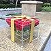 Wefond Clear Acrylic Flower Box Water Holder Vase Decorative Square Rose Pot Wedding Flower Gift Box Makeup Organizer (16 Holes)