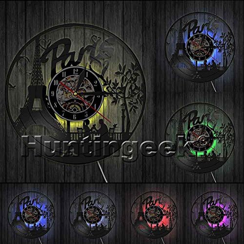 The Geeky Days Sewing Vinyl Record Wall Clock Sartorius Stitching Decorative Quilting Wall Clock Modern Home Decor Gift for Fashion Store Fashion Designer (with LED)
