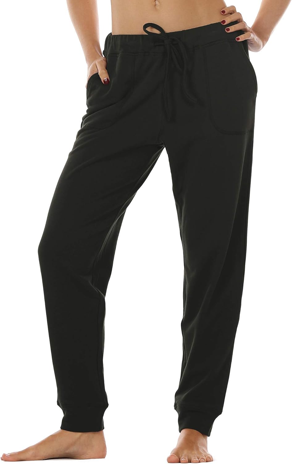 icyzone Women's Active Joggers Sweatpants - Athletic Yoga Lounge Pants with Pockets: Clothing