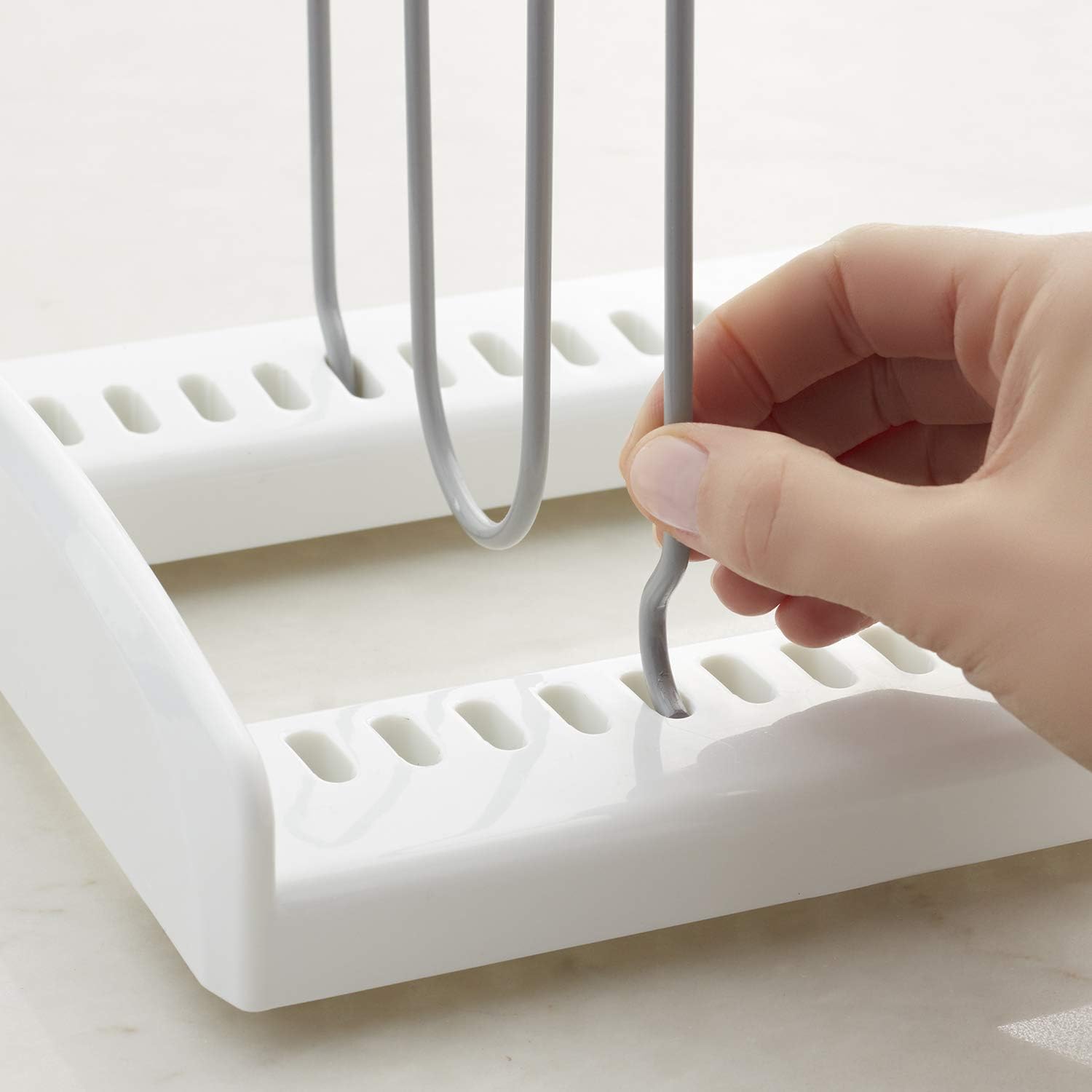 YouCopia Pan and Lid Rack StoreMore Adjustable, Large, White: Kitchen & Dining
