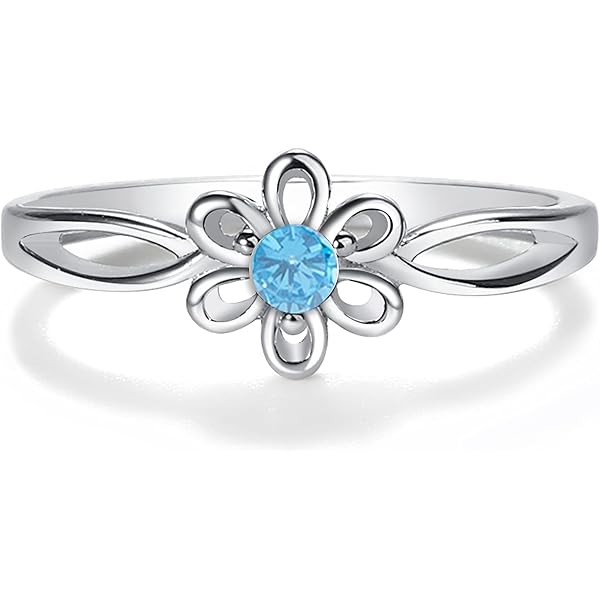 Fluorita Azul Anillo De Plata 925 Con Circonitas Para Mujer - Aro Con Piedras, Tallas 6 A 10, Regalo De Joyería Anillo Plata 925 Cubic Zirconia
