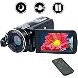 Camcorder Digital Camera Full HD Video Camera 1080p 24.0MP Night Vision Vlogging Camera 18X Digital Zoom with Remote Control (LCM3-FBA)