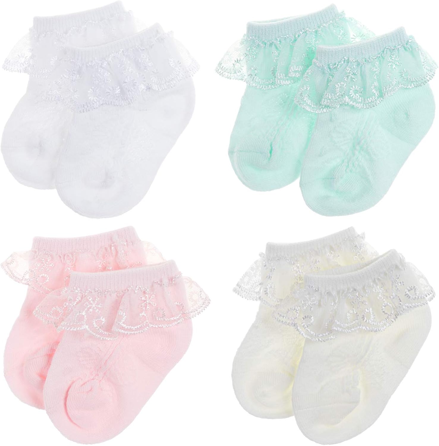 baby dress socks with lace