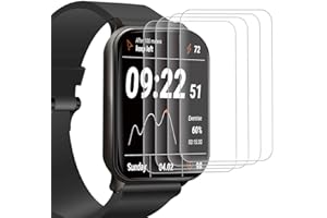 HARFINGTON 4pcs Watch Glass Screen Protectors Rectangle HD Tempered Glass Smartwatch Dial Crystal Face Protective Film for Wa