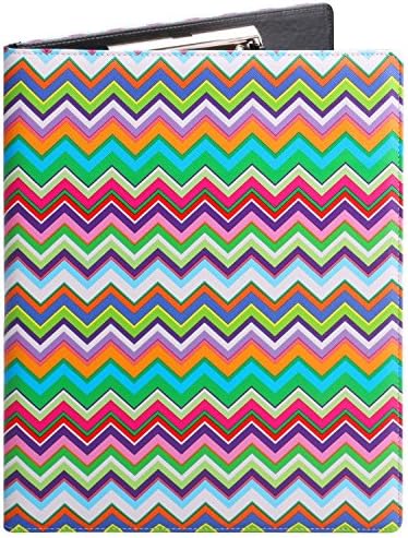 Scomer Rainbow Color Portfolio Pad folio, With Clipboard Folder, Organize Files, letters, Invoice, Suit for Business use, Classical Design with Fashion Pattern, Professional Document ,Rainbow Color