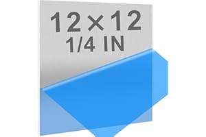 LOSYHU 6061 Aluminum Plate 1/4 Aluminum Sheet Metal Plates 12” x 12” x 1/4" Thickness Aluminum Plate Aluminum Sheets for Crafts with Protective Film Aluminum Panel for DIY Craft, Industry