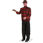 Gemmy Freddy Krueger 6ft Animatronic Decoration | Life Size Horror Movie Nightmare Slasher Moving, Speaking Figure
