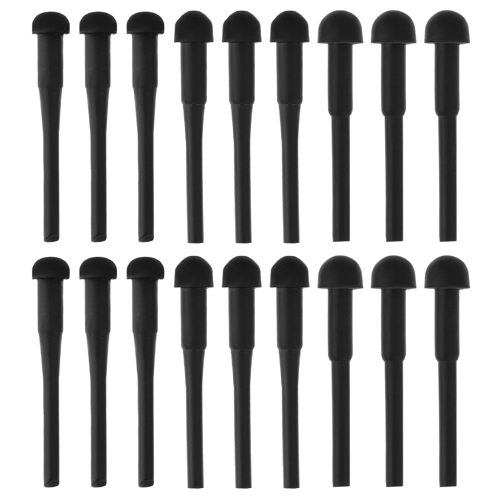 OTOTEC 90Pcs Hair Scissor Rubber Silencer Hair Scissors Barber Shears Stopper Black Muffler Stick, 3 Mixed Sizes (4mm, 3mm, 2mm)