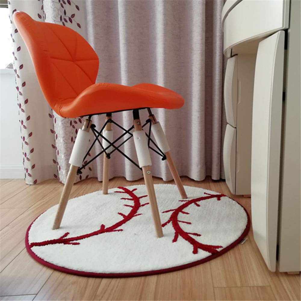 BEEK R2LF Sports Fans Basketball Rug Round Sports Rug Non-Slip Art Deco Living Room Bedroom Household Rug Plush Rug Acrylic