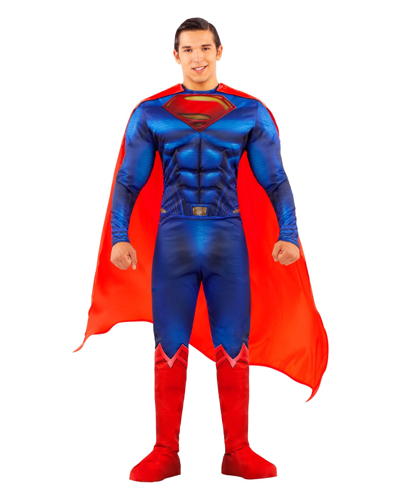 Funidelia Official Superman Costume for Men - Justice League, Man of Steel Fancy dress for Adults, Carnival, Halloween and Party Costumes - Size S