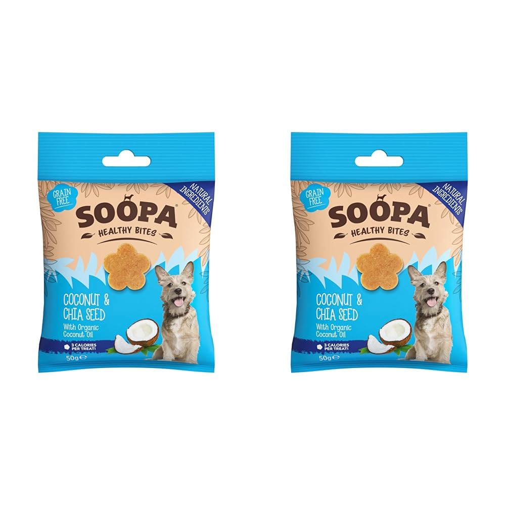 Soopa Coconut & Chia Seed Healthy Bites, 50 g (Pack of 2)
