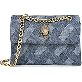 Rejolly Rainbow Stripe Crossbody Shoulder Bag for Women Color Blocking PU Leather Colourful Purse with Chain Strap | PU Leather, with Chain Strap