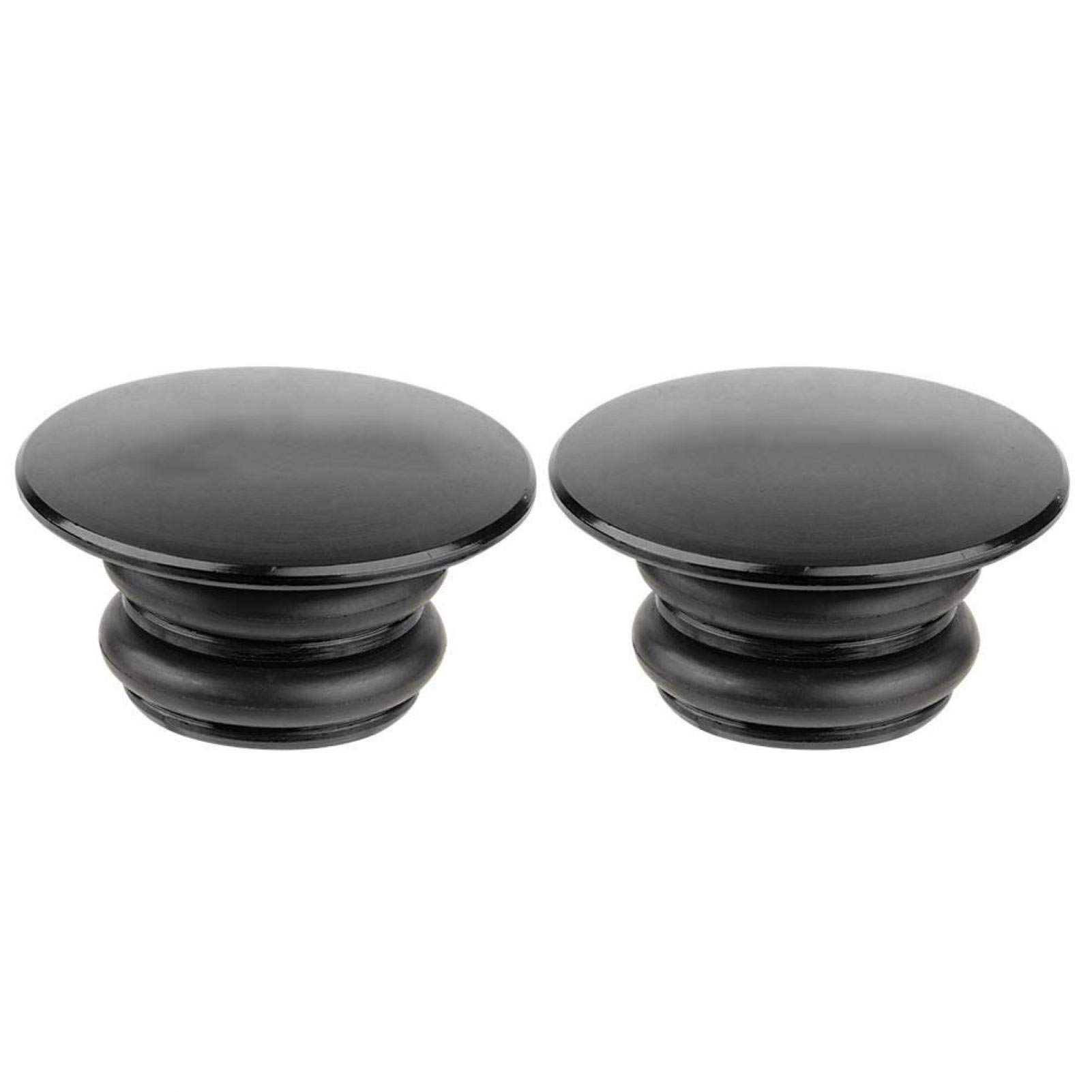 Keenso Handlebar End Plug, 1 Pair Bike Handlebar Caps Handlebar End Plug Handle Bar Caps for Road Bicycle Aluminium Alloy (Black) riding other