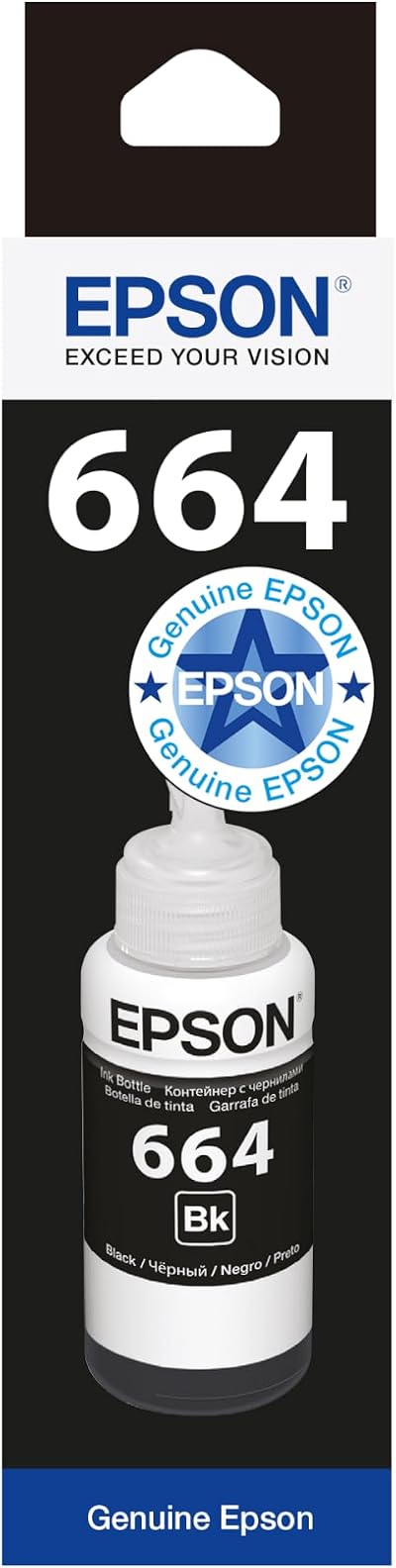 Epson Ecotank Ink Bottle Black T664140 L355 L555 Genuine Ink Tank