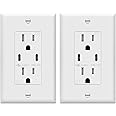 TOPGREENER 2-Port USB C Wall Outlet, 15 Amp Tamper-Resistant Receptacle, Charging Power Outlet with USB Ports, UL Listed, TU2