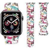 Sport Watch Bands Compatible with Apple Watch Band 38mm 40mm 41mm for Women Men, Adjustable Soft Silicone Replacement Smartwatch Wristband for iWatch Series 7 6 5 4 3 2 1 SE(f)