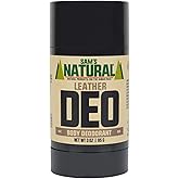 Sam’s Natural Deodorant - Leather - Aluminum Free DEO - No phthalates, parabens, sulfates, or dyes - Made in New Hampshire - For Men, Women, Unisex - Vegan, Cruelty Free - 3 oz