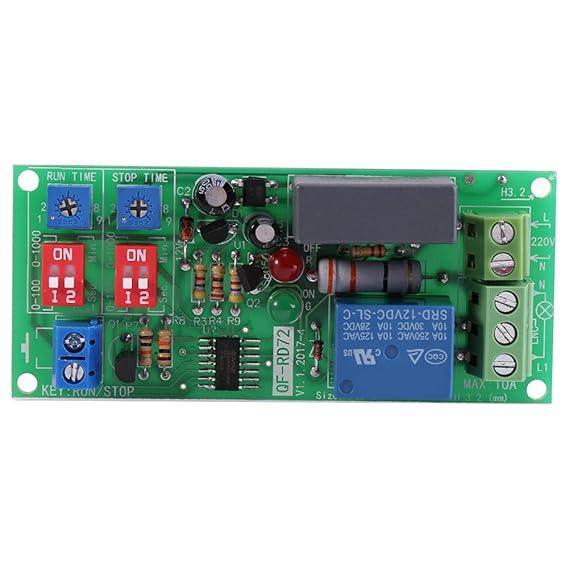 1 stück Relaismodul AC100V-250V Unendliche Schleife Zyklus Timer Modul Verzögerung Relais EIN/AUS Einstellbare Zeiten Schalte